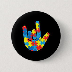 Liebe signierter Sprachautismus - Unterstützung zu Button