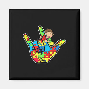 Liebe Signing Language Autismus Awareness Support Magnet