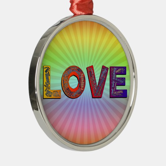 Liebe Silbernes Ornament (Rechts)