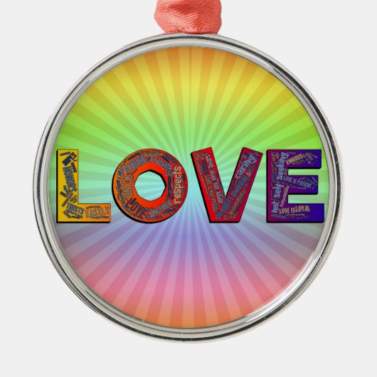 Liebe Silbernes Ornament (Vorne)