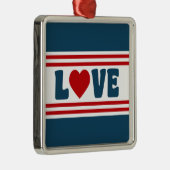 Liebe Silbernes Ornament (Rechts)