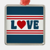 Liebe Silbernes Ornament (Vorne)