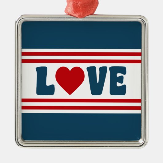 Liebe Silbernes Ornament (Vorne)