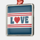 Liebe Silbernes Ornament (Links)