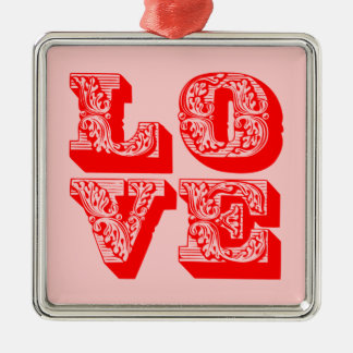 LIEBE SILBERNES ORNAMENT