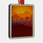 Liebe Silbernes Ornament (Rechts)