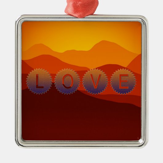 Liebe Silbernes Ornament (Vorne)