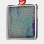 Liebe Silbernes Ornament (Links)
