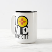 LIEBE Silver City 15oz Zweifarbige Tasse (Vorderseite Links)
