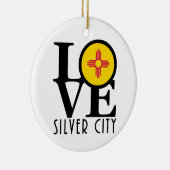 LIEBE Silver City Keramik Ornament (Rechts)