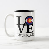 LIEBE Silverthorne Colorado 15oz Zweifarbige Tasse (Links)