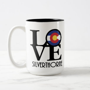 LIEBE Silverthorne Colorado 15oz Zweifarbige Tasse