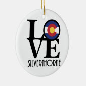 LIEBE Silverthorne Colorado Keramik Ornament (Rechts)