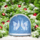 Liebe Simple Modern Script 2 Foto Snow Globe Schneekugeln (Weihnachten)