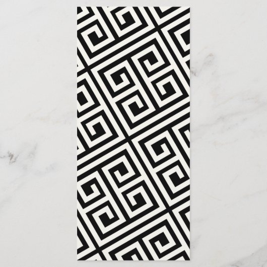 Liebe Simple Script Calligraphy Geometric Wedding Programm (Rückseite)