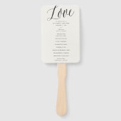 Liebe Simple Script Geometric Chic Wedding Program Fächer (Vorderseite)