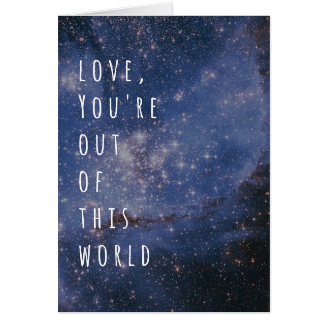 Liebe sind Sie aus diesem Weltraum-Nebelfleck (Vorne)