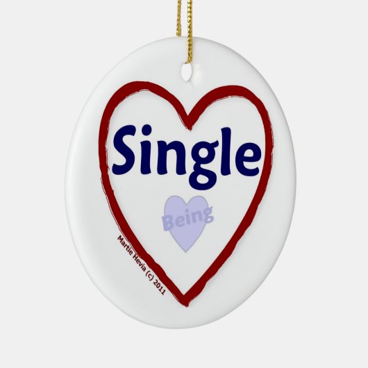 Liebe Single Keramik Ornament (Rechts)