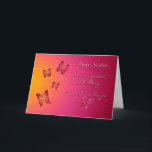 Liebe Sister Happy Birthday Karte<br><div class="desc">Gelber und rosa Schmetterling mit Sternen Geburtstagskarte für Schwester.</div>