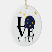 LIEBE Sitka Alaska Keramik Ornament (Rechts)