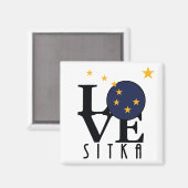 LIEBE Sitka Alaska Magnet (Vorderseite/Rückseite)