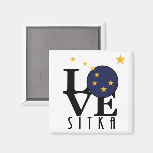 LIEBE Sitka Alaska Magnet (Vorderseite/Rückseite)