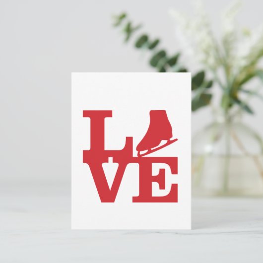 Liebe Skate Postkarte (Stehend Vorderseite)