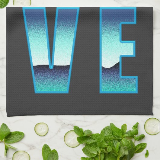 Liebe Skaten Geschirrtuch (Gefaltet)