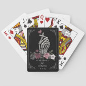 Liebe Skeleton Hand Gesture Halloween Schwarze Hoc Spielkarten (Rückseite)