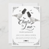 Liebe Skeleton Hand Gothic Brautparty Einladung (Vorderseite)