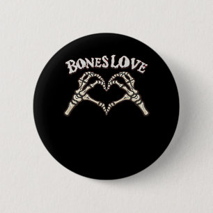 Liebe Skeleton Handklassik Button