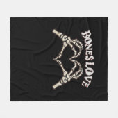 Liebe Skeleton Handklassik Fleecedecke (Vorderseite (Horizontal))