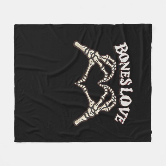 Liebe Skeleton Handklassik Fleecedecke (Vorderseite (Horizontal))