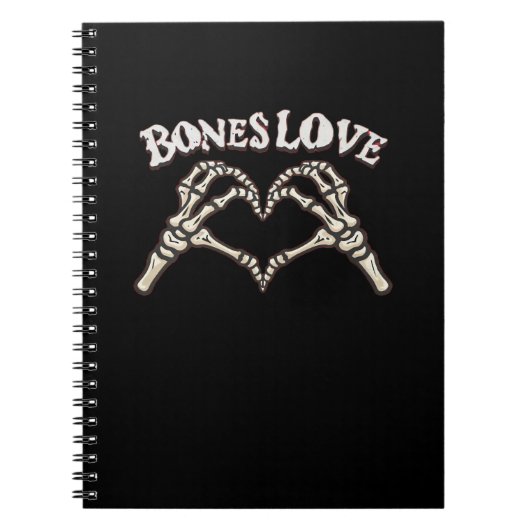 Liebe Skeleton Handklassik Notizblock (Vorderseite)