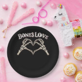 Liebe Skeleton Handklassik Pappteller (Party)