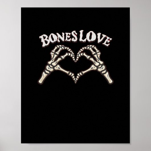 Liebe Skeleton Handklassik Poster (Vorne)