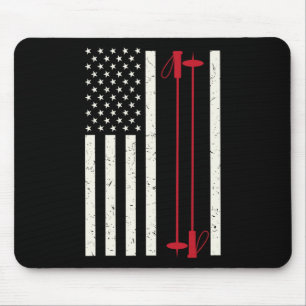 Liebe Skifahren Flag - Großartige Schneefreunde Ge Mousepad
