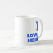 Liebe Skifahren Kaffee Tasse (VorderseiteRechts)