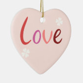 Liebe-Skript-Entwurf zackt Rottöne u. Weiß aus Keramikornament (Rechts)