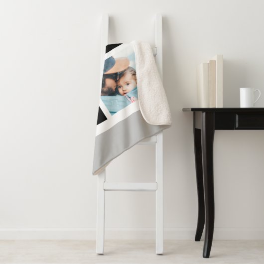 Liebe-Skript Foto-Monogramm-Sherpa-Decke Sherpadecke (Beispiel)