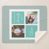 Liebe-Skript Foto-Monogramm-Sherpa-Decke Sherpadecke (Vorderseite (Horizontal))