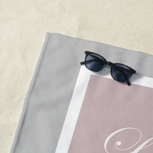 Liebe-Skript Foto-Monogramm Strandtuch (Beispiel)