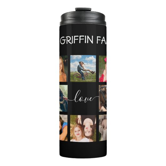 Liebe-Skript für FotoCollage Thermosbecher (Vorderseite)