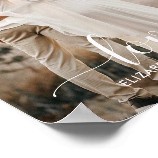 Liebe-Skript Handgeschriebenes Personalisiertes Ho Poster (Ecke)