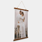 Liebe-Skript Handgeschriebenes Personalisiertes Ho Wandteppich Mit Holzrahmen (Gewinkelt)