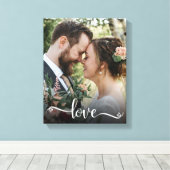 Liebe Skript Hochzeit Foto Canvas drucken Leinwanddruck (Insitu (Holzboden))