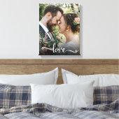 Liebe Skript Hochzeit Foto Canvas drucken Leinwanddruck (Insitu (Schlafzimmer))