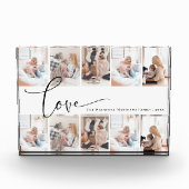 Liebe-Skript Monogram-benutzerdefinierte BildColla Fotoblock (Vorderseite)