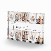Liebe-Skript Monogram-benutzerdefinierte BildColla Fotoblock (Rechts)