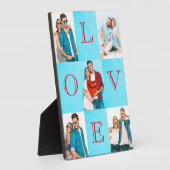 Liebe Skript Personalisiert Couple Fotos Plaque Fotoplatte (Seite)